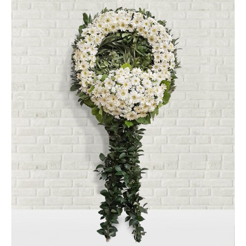 Beyaz Gerbera Çelengi